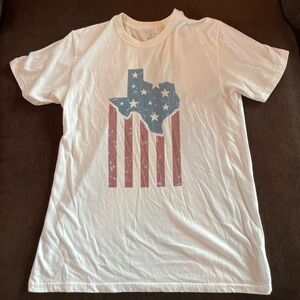 USA T-Shirt with Texas Flag Design